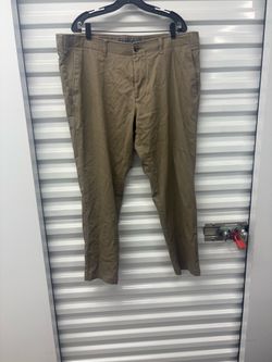 Haggar ECLIPSE Khaki Chino Pants Slim Straight Leg Stretch Twill Men 42x30