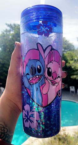 Stitch Snowglobe Acrylic Cup 