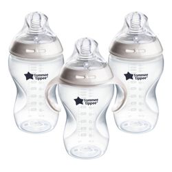 Set of 3 Tommee Tippee Baby Bottle 11oz Thicker Feed Nipple for Babies 6 Month+ New Condition