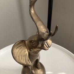 Trunk Up Solid Brass Elephant Decor