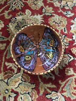 Custom clay butterfly bowl