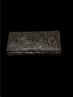 western floral and scrollwork design wallet