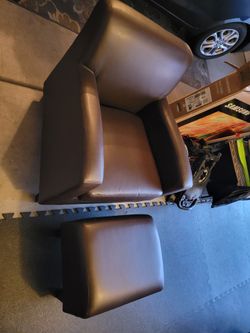 Faux Leather Recliner, Espresso Color