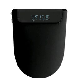 🚽 Smart Heated Bidet Toilet Seat – Auto Open/Close, Warm Water & Air, Self-Cleaning, Black
