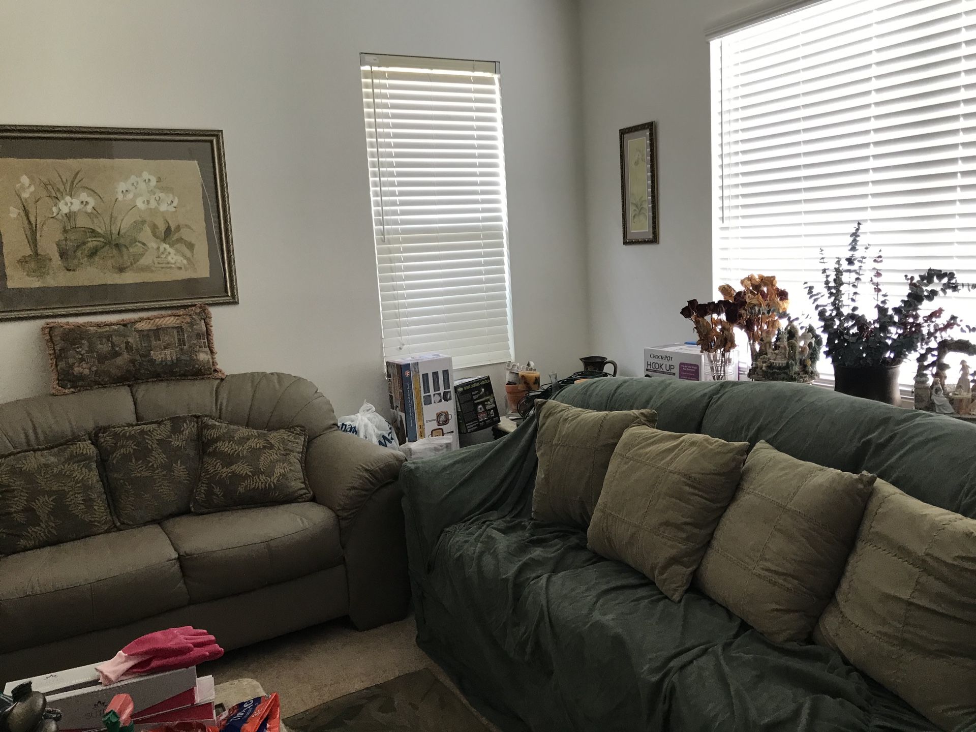 Leather Couch and loveseat