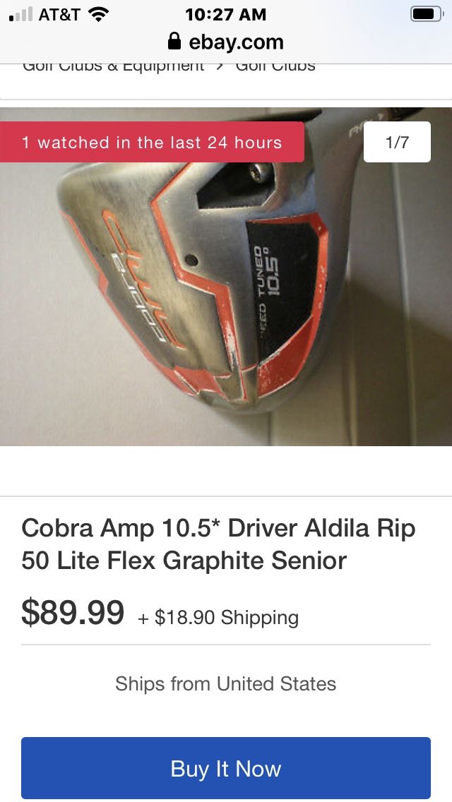 Cobra driver 10.5 right hand 5 wood 3 wood