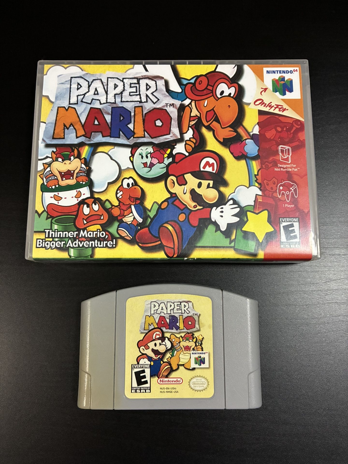 Paper Mario for Nintendo 64 w/ Custom Case