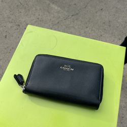 Authentic Black Coach Wallet, Used 