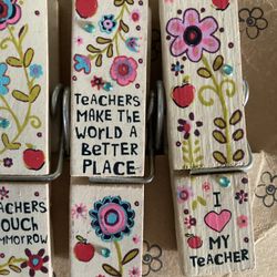 Cutest Teacher’s Gift!!! Pine Wood Clips With Rhinestones