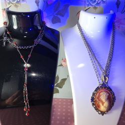 #1610, VINTAGE SET SIGNED 1928, 2 BEAUTIFUL NECKLACE
