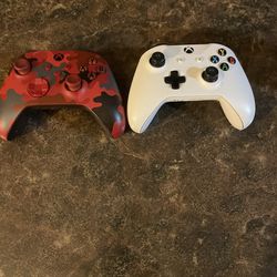 Two Xbox Controllers 