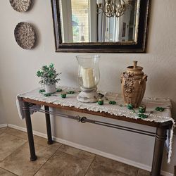 Wood and Iron Sofa,Console Table!