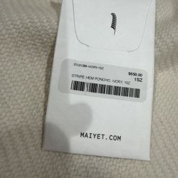 Stripe Hem Poncho By Maiyet