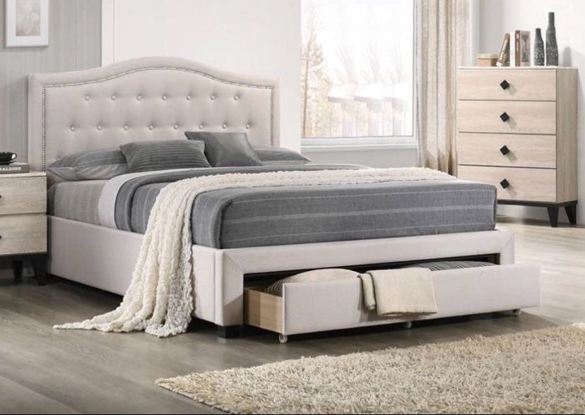 New Storage Queen Bed With Nice Orthopedic Supreme Mattress Included 📍 