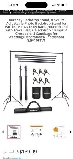 Heavy duty adjustable background stand