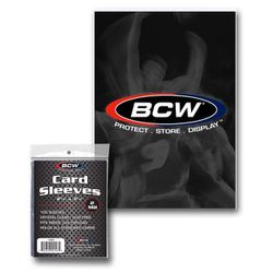 BCW - PENNY SLEEVE - SPORTS CARDS HOLDER PROTECTOR COUNT 100 PCS - BASEBALL - BASKETBALL - FOOTBALL - HOCKEY - POKÉMON 