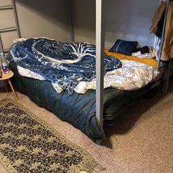Full Size Bunk Bed With Metal Frame And Two Mattresses (worth It Brand New)