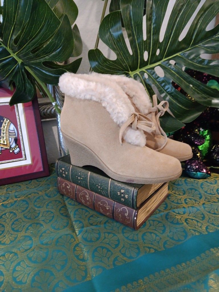 Banana Republic Beige Suede Boots