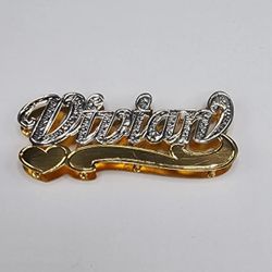 10K 14K Gold Custom Personalized Name Plate Pendant