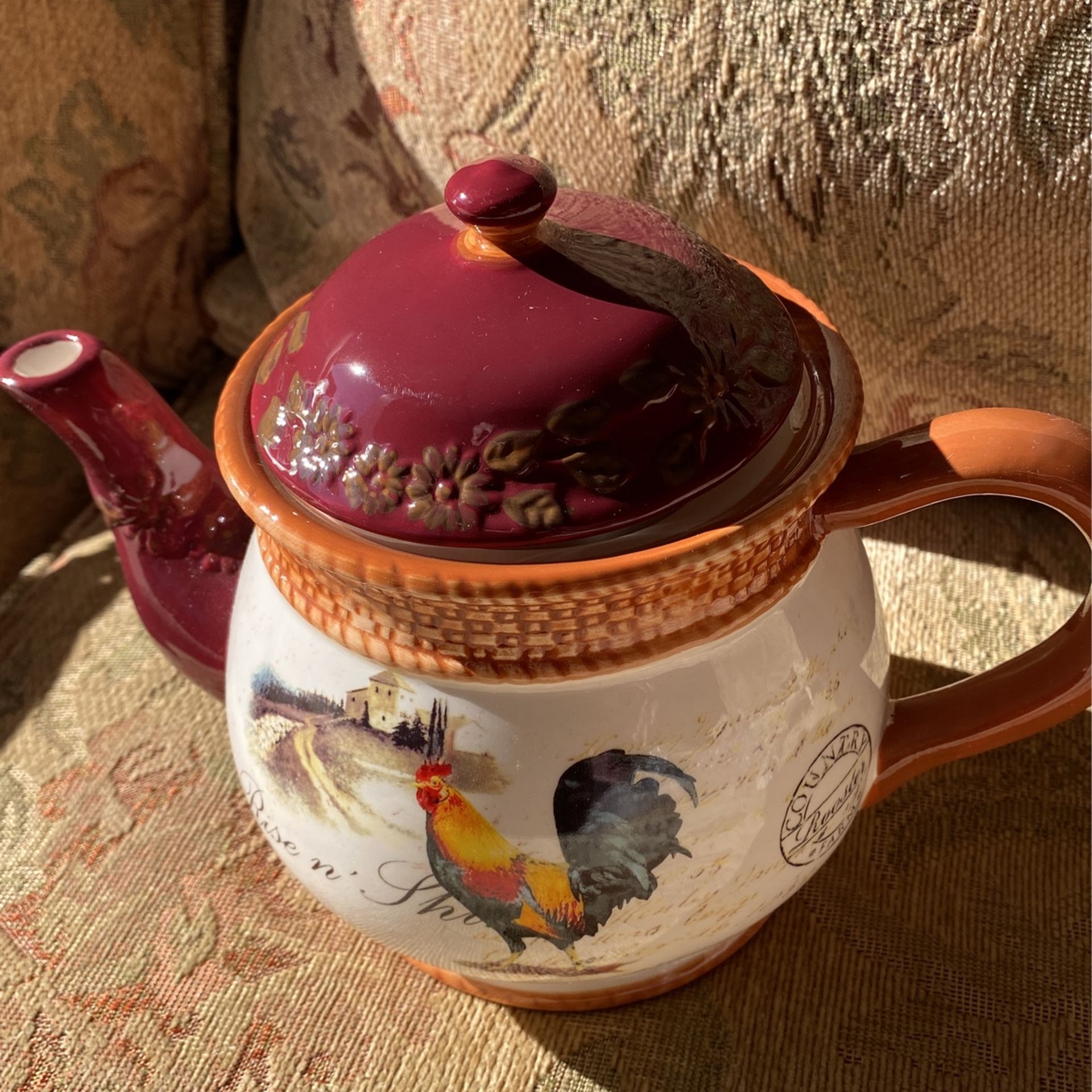 Rooster Teapot And Cup