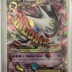 Pokémon M Gengar EX XY166 Black Star Promo — Holo Rare (Acrylic Case)