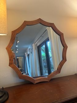 Wooden mirror