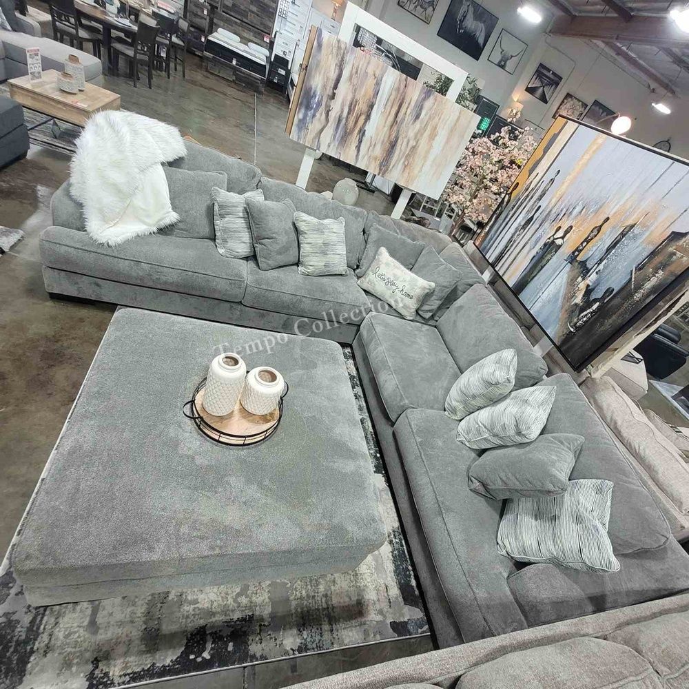EXTRA COMFORT 7 pcs MODULAR SECTIONAL COMES WITH Bluetooth SPEAKER [NEW] Grey and Blue available