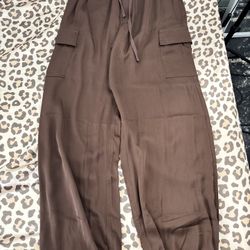 Brown Silk PINK Victoria’s Secret Pants