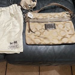 Coach Khaki Gold Bag 
