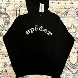 Black VVS Rhinestone Sp5der hoodie
