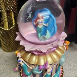 Disney Little Mermaid Musical Snow Globe Collectable