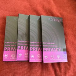 Compatible for iPhone 12/iPhone 12 Pro Privacy Screen Protector Tempered Glass 6.1 Inch, Pink Gradient Anti Spy Anti Blue Light HD Easy Installation