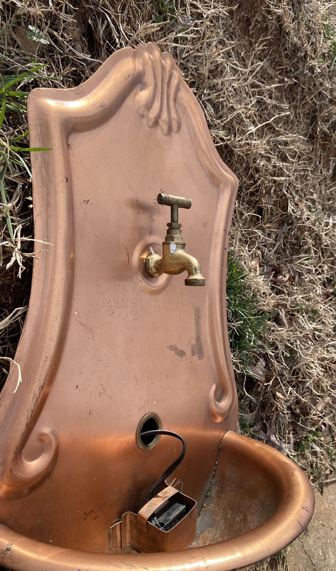 Smith & Hawken Copper And Stainless Steel Patio Wall Mount Fountain for