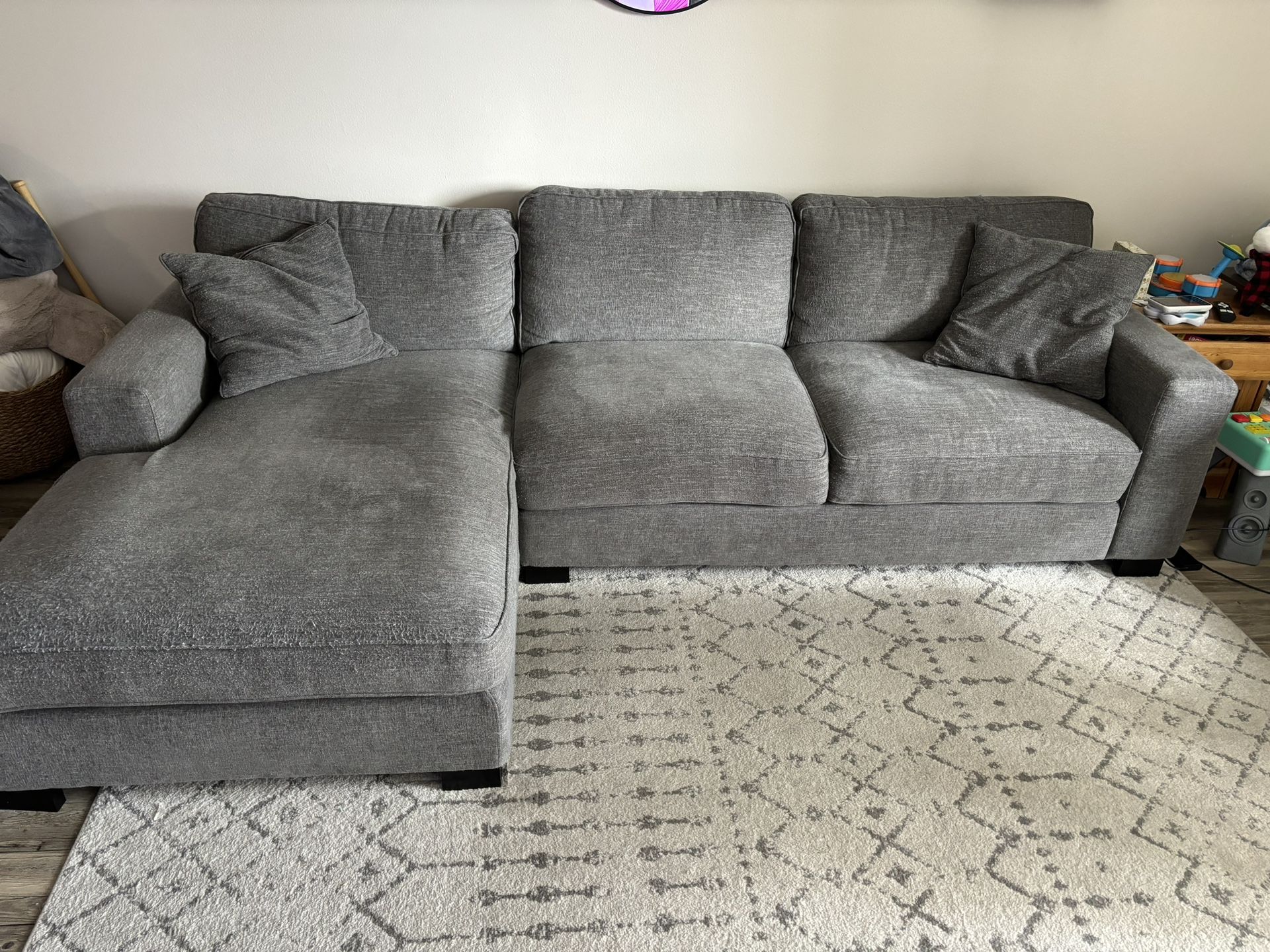 Dark Grey Couch With Chaise