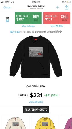 Supreme Aeriel Black Crewneck