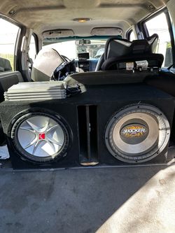 🔊 KICKER 12” SUBS + AMP + BOX — $140 OBO 🔊