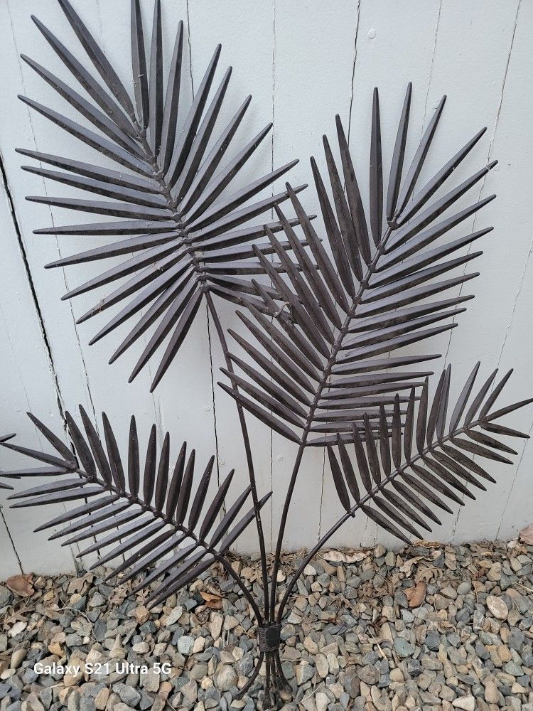 Fan Palms Wall Sculpture Set Of Two 