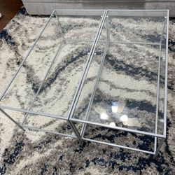 Glass Coffee Table Set – Modern 2-Piece