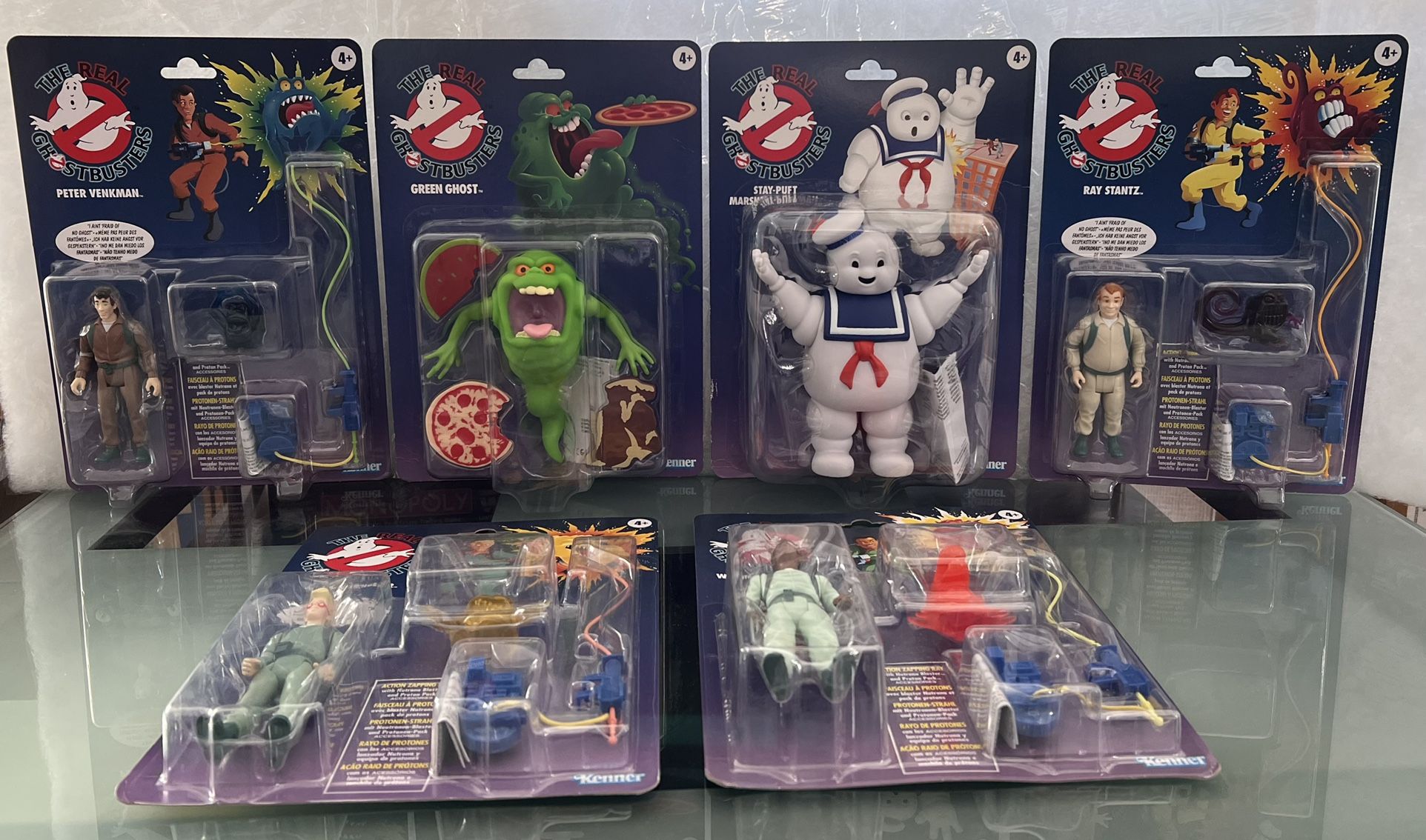 The Real Ghostbusters Venkman Stantz Spengler Zeddemore Green Ghost Stay-Puft