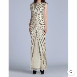 SEQUIN ART DECO MAXI DRESS