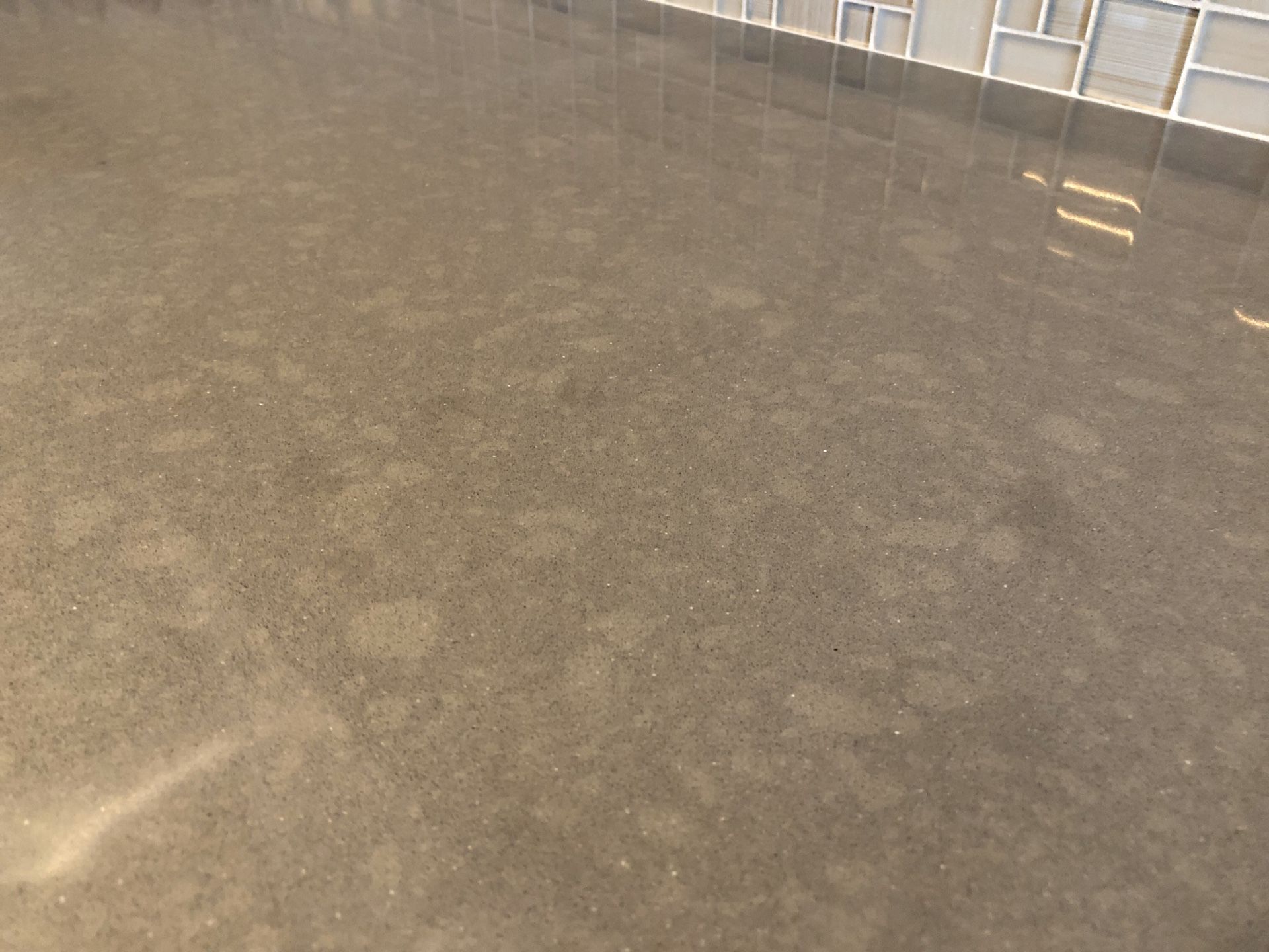 Quartz countertop - 2 sections
