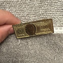 100 Dollar Bill Two Finger Gold 10kt Ring