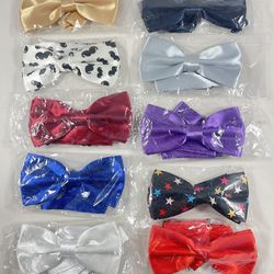 Lots 10 Classic Solid Satin Mens Adjustable Tuxedo Bowtie Wedding Party Bow Tie
