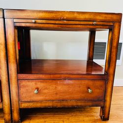PAIR of vintage shelf tables