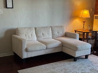 White sectional couch 2-piece