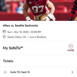 49ers Vs Seahawk Suites And Parking Pass