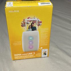 Fujifilm Instax Mini Link 3 Printer – Portable, Clay White, 1200x1200 DPI