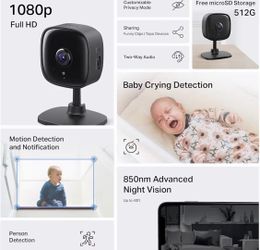 Two Tapo1080P Indoor Wired Security Camera