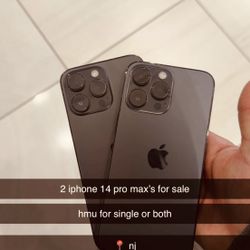 Pair Of 2 iPhone 14 Pro Max 128GB Unlocked