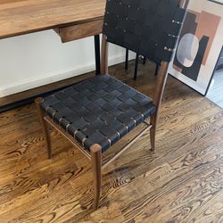 Wood Woven Fabric Chair